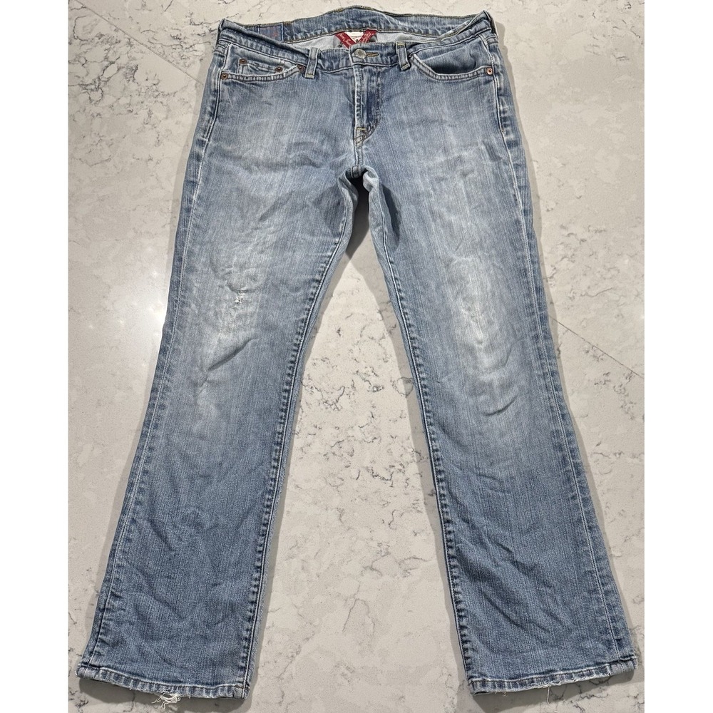 VTG Y2K Lucky Brand Gene Montesano Jeans Womens 8/29 Blue Light Wash Made In USA